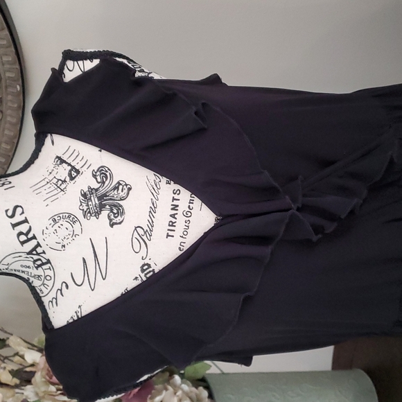 NY Collection ruffled black maxi dress - Picture 2 of 11